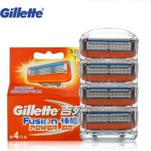 Original Gillette Fusion Power Razor Electric Shaving Razor Blades Shaving Razor Shaving Blades Razor Blade Shaver Shave 4 Pcs