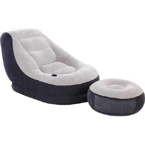 Simple 2 Set Super Large Pvc Portable Lazy Inflatable Outdoor Air Sofa High Quality Inflatable Outdoor Furniture Chaise Lounge