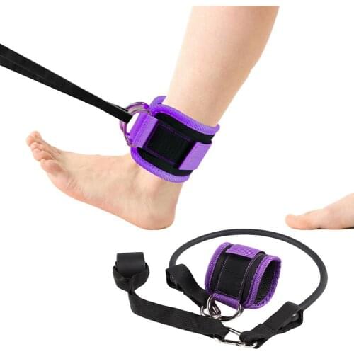 Adjustable Ankle Buckle Leg Training Set Door Pull Rope Elastic Band Set Hip Training Leg Straps For Exercise