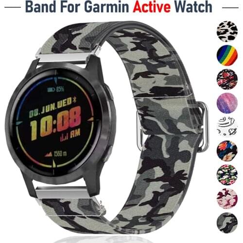 20mm 22mm Adjust Elastic Nylon Band for Garmin Active Watch Watchband for Garmin Watch Sports Wrist Strap Bracelet Accessories
