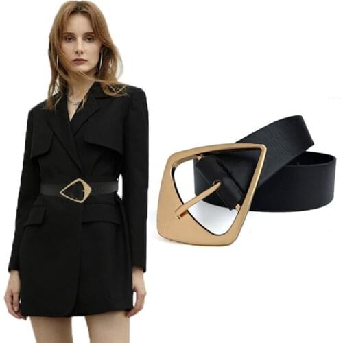 Fashion Design Women Belt Women Metal Buckle Belts All-Match Female Jeans Skirt Suit Decorative Waistband Waist Seal