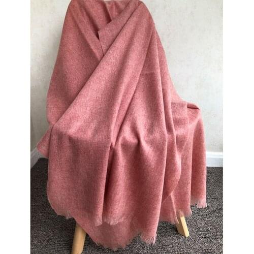 100% Wool Scarf Women Warm Fashion Luxury Brand Solid Color Plain Solid Color Lamb Shawl Warm And Comfortable Shawl