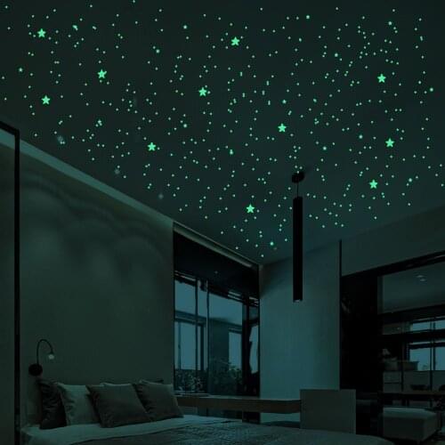 Luminous Star Vinyl Wall Stickers Glow In The Dark Ceiling Stickers Boy Girl Kids Room Decor Wallstickers Art Home Decoration