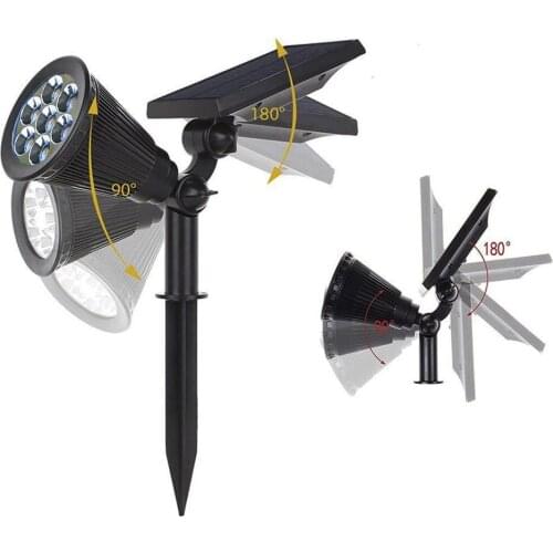 Outdoor 7 LED Solar Lights RGB Changing Lawn Ground Lamp IP65 Waterproof Landscape Spotlights Garden Decoration Outdoor Lights