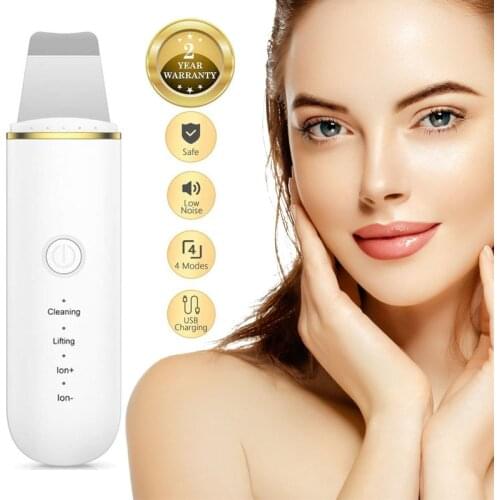 Ultrasonic Skin Scrubber Deep Cleansing Skin Peeling Exfoliating Black Spots Skin Care Facial Massager Face-lifting Machine
