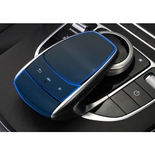 Center Console Handwriting Mouse Protective Film 1 Set For Mercedes Benz W205 W213 GLC C E Class 2015- Car Stickers