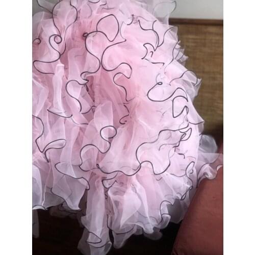 1M Tulle Pink Lace Collar Applique Lace Fabric 15cm Lace Ribbon Trim Guipure Crafts Laces Sewing Dress cinta de encaje LQ28