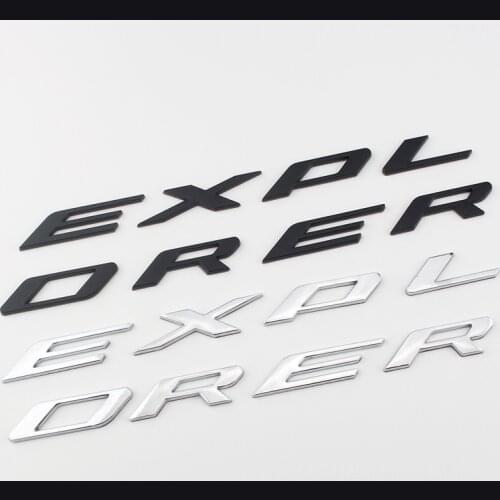 1 Pcs 3D Metal EXPLORER Car Emblem Front Hood Emblem 3D Letters Explorer Car Stickers Fit for Ford 2011-2019 Car Accessories