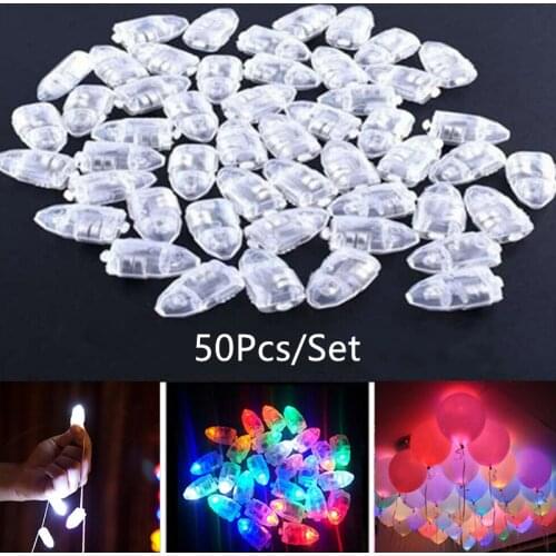 50PCS LED Balloon Light Lamp Birthday Party Wedding Christmas Decoration LED Balloon Lamp Plastic LED Balloon Lights New Arrival