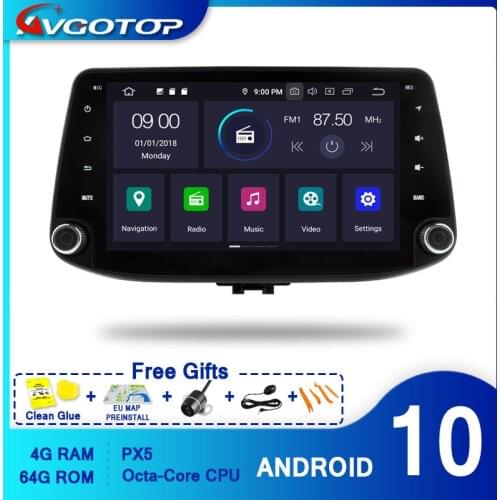 AVGOTOP Android 10 CAR DVD PLAYER for HYUNDAI I30 2018 GPS Carplay Head Unit Auto Radio Navigation