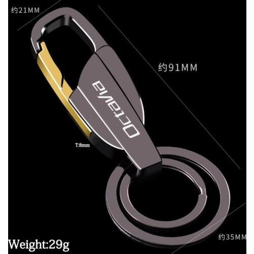 Car Accessories Fashion Keychain Loops Trouser Buckle Key Ring Waist Belt Clip Metal Car Keychain for Skoda octavia a7 vrs a5 3