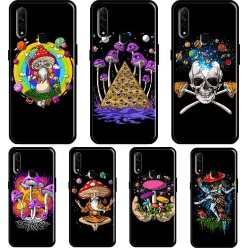 Psychedelic Magic Mushroom For OPPO A15 A1K A3S A5S A52 A72 A91 A83 A93 Find X3 Pro Reno 2 Z A5 A9 A31 A53 2020 Case