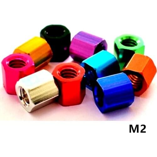 M2 Color Hex Aluminum Alloy Standoff Spacer Column Post For PCB Motherboard RC Drone