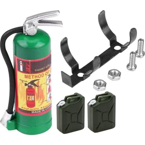 RC Decoration Metal Mini Fire Extinguisher with 2Pcs Mini Simulation Fuel Tank Decoration Tools