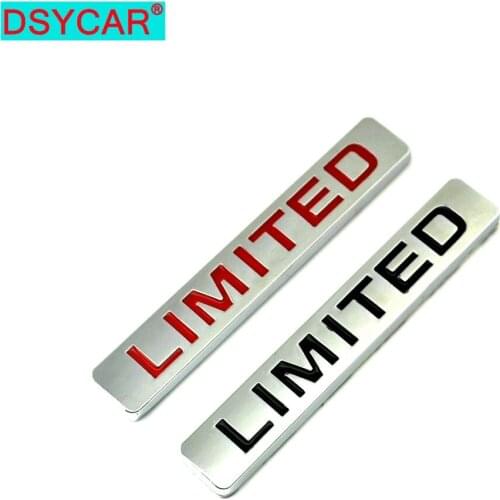 DSYCAR 1Pcs Fashion LIMITED Chrome Zinc Alloy Auto Trunk Door Bumper Badge Decal Emblem Adhesive Tape Sticker for Car Autos New