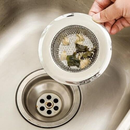 Kitchen Food Filter Floor Drain Bathroom Mesh Stainless Steel Sink Filter Strainer Cleaner Hair Catcher Stopper Drain Plugs