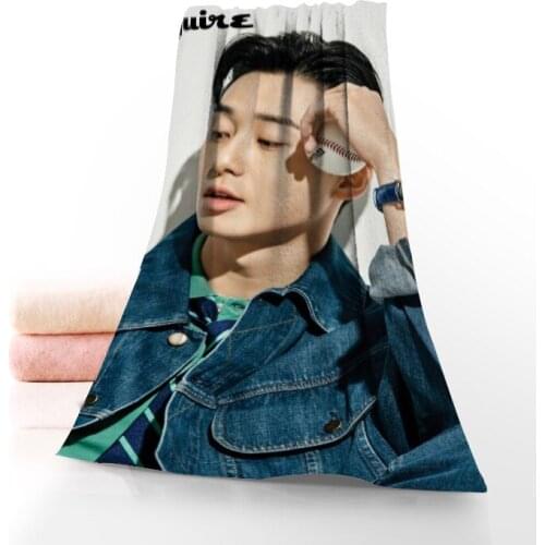 Custom Park Seo Jun Kpop Towel Printed Cotton Face/Bath Towels New Microfiber Fabric Beach Travel Sports Shower Towels 11-27