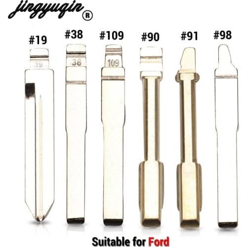 Jingyuqin 15pcs NO.38 #19 90 91 98 109 Key Blade Blank Remote Key Blade For Ford Focus Mondeo CMAX FIESTA GALAX Flip Remote Key