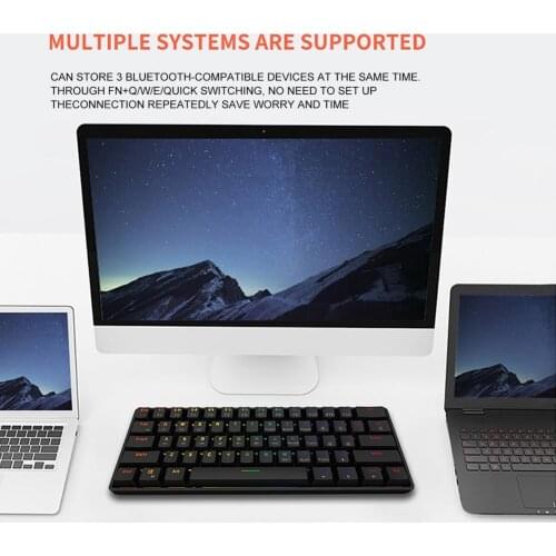 K28 Mechanical Wireless Keyboard Sensitive Cool Backlight Ergonomic Bluetooth-comatible 5.0 Type-C For Game Laptop PC