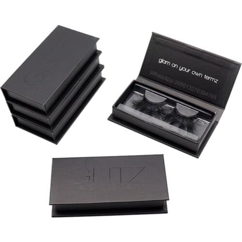 Eyelashes Box Packaging Only 25 mm Mink Eyelashes Fluffy Lashes Dramatic Messy Long False Eyelashes Matte Black Eyelash Box