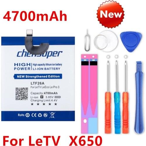 LTF26A 4700mAh Battery For LeTV LeEco Le Pro 3 LTF26A AI X650 5.5 inch X650 X651 X653 X656 X658 X659 + free tools