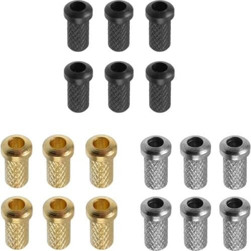 Finest Pack of 6 Iron Guitar Through Body Ferrules Bushings for Fender Electric Guitar Parts