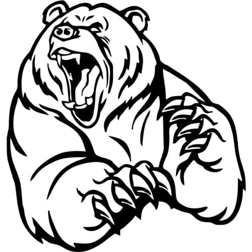 MIGNATIS - Angry Clawed Bear Stock Market Forex Label Sticker Sticking Mural Art Decal For Car Window Loptop Decoration Vinyl st