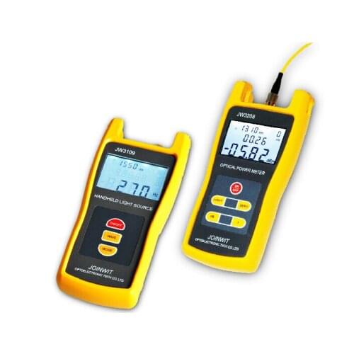 Handheld High precision Optical Power Meter JW3208A + Light Source JW3109 Combination Tool Tester Kit