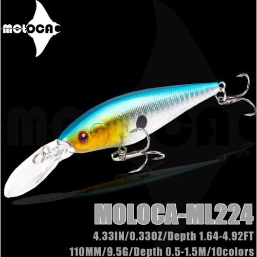Fishing Tackle Lure Minnow Weight 9.5g Floating Bait Depth 0.5-1.5m Wobblers Trolling Baits For Pike Isca Artificial Lures Goods