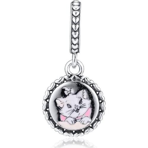 925 Sterling Silver Beads for Jewelry Making Cat Lady Silver Dangle Charms for Women DIY Fits Bracelets Kralen joyas de plata