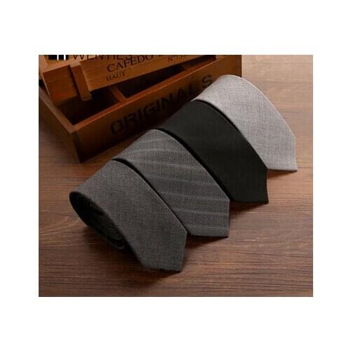 Wool Narrow Ties Luxury Narrow 5.5cm Leisure Business Men Black Grey England Ties for Men Formal Dress Slim Tie Gifts for Men