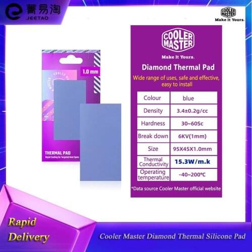 Cooler Master Diamond Thermal Silicone Pad 15.3W/MK is suitable for CPU/GPU SSD solid state drive water cooling Thermal pad