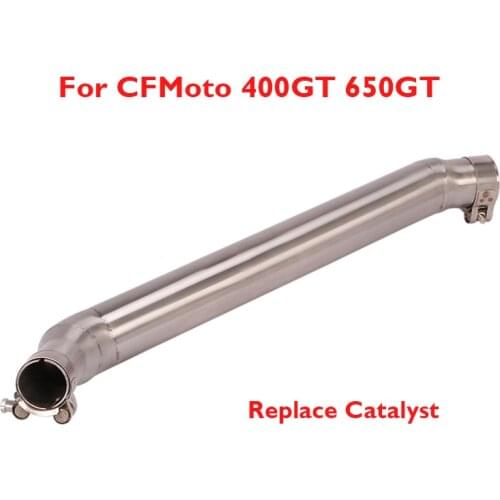 Motorcycle Exhaust Connecting Link Pipe Middle Connection Pipe Middle Link Section Replace Catalyst for CFMoto 400GT 650GT