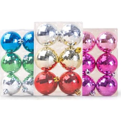 Christmas Tree Ornaments Bling Bling 8CM Boxed Mirror Ball Christmas Tree Bag Shopping Mall Decoration Pendant Pendant Tinsel