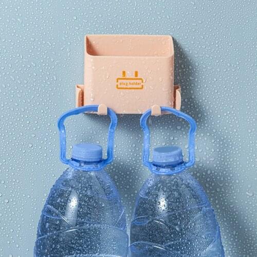 Remote Control Storage Box Multifunctional Punch-Free Wall-Mounted Mobile Phone Charging Rack Plug Storage Rack Hook B1