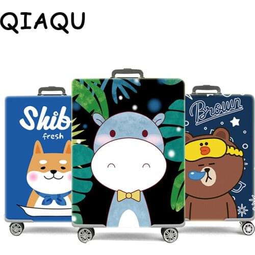 QIAQU Cartoon Protective Carrying Case Cover Case Thick Suit For 18-30 Inch Case Trunk Case Lugagge Tag Travel Accessories