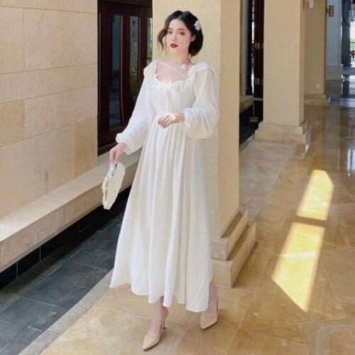 Women Dresses Autumn And Winter White A- Lineskirt Cross Butterfly Dress Vestido De Mujer