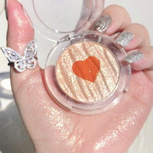 1pcs Two-tone Shimmer Highlight Blush Palette Nose Shadow Silhouette Brighten Eye Shadow Repair Makeup Creative Cosmetic TSLM1