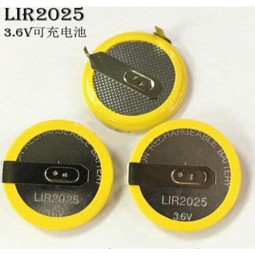 100pcs/lot LIR2025 Replacement Battery Auto Remote Keys Battery 3.6V