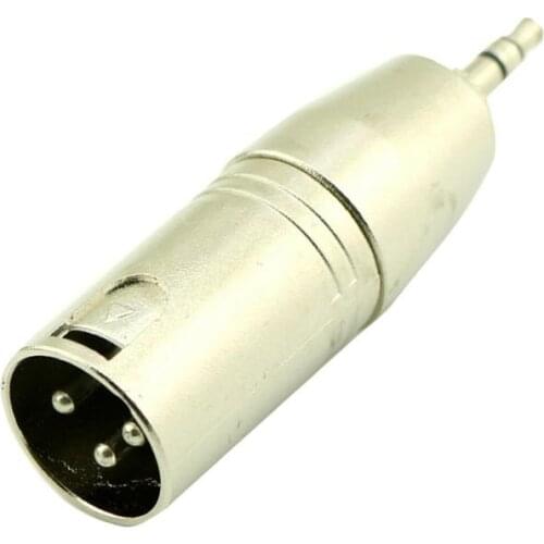 1x Adapter XLR 3 Pin Male To 3.5mm Stereo Male Plug Microphone Mic/AMP Audio Nickel plated Connector