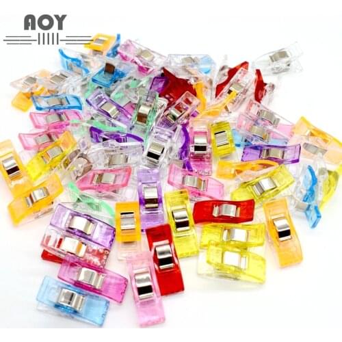 20pcs Sewing Clips Multicolor PVC Plastic Fabric Clamps Patchwork Crafting Knitting Safety Clip Holder DIY Accessories
