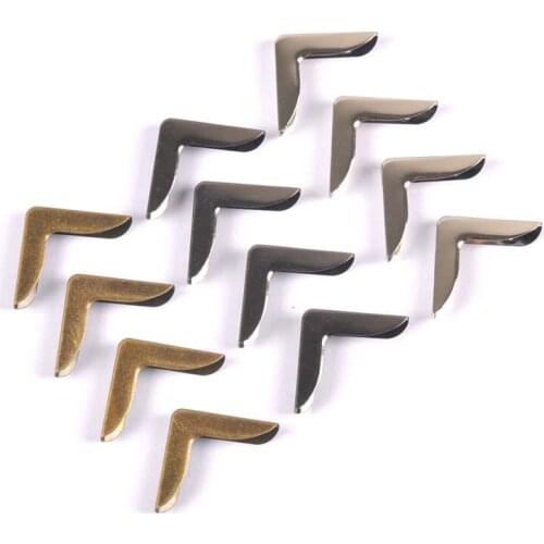 50PCS Scrapbook Metal Album Corner For Antique Brass Jewelry Book Corners Protector Box Decorative Cover