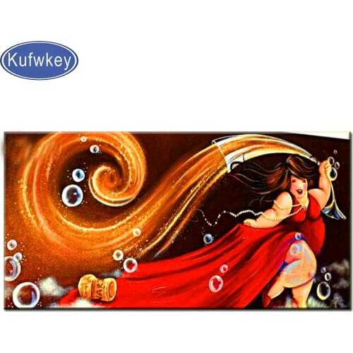 5D DIY Diamond Painting Cross Stitch Fat,Lady,Woman Full Square/Round Diamond Embroidery Girl Set Diamond Mosaic Portraitsleep