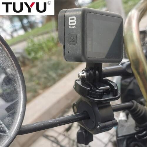 TUYU Bicycle Bike Motorcycle Handlebar Handle Bar Mount Adapter with 360 Rotate for GoPro Hero 8 7 6 5 SJCAM DJI OSMO Insta360