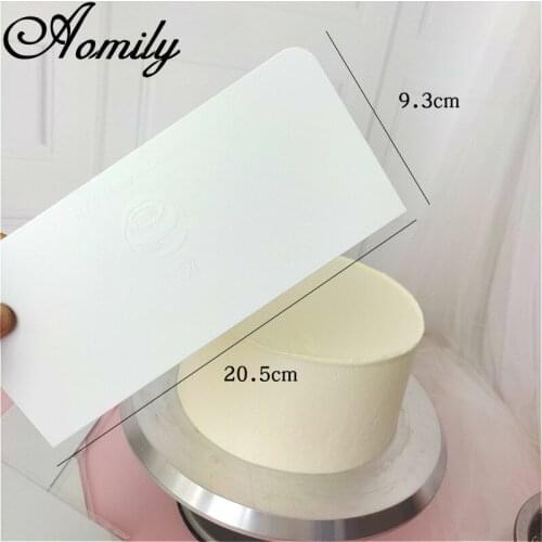 Aomily Large Size Trapezoid Scraper Spatula Fondant Cake Dough Pizza Tool Multifunction Slicer Blade Plastic Cake Bake Tools
