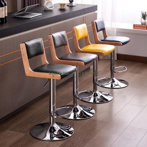 Bar Chair Lift Modern Minimalist Light Luxury Cash Register Bar Chair Home European Style Bar Chair Bar High Back Chair