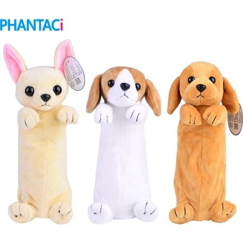 Cute Cartoon Dog Pencil Case Zipper Kawaii Novelty Children Gift Pen Bags for Boys Girls Student School Stationery Supplies