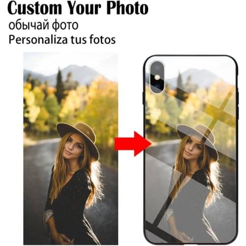 Picture customization DIY Phone Case Customized Photo Tempered Glass For Huawei P30 P20 P10 lite honor 7A 8X 9 10 mate 20 Pro