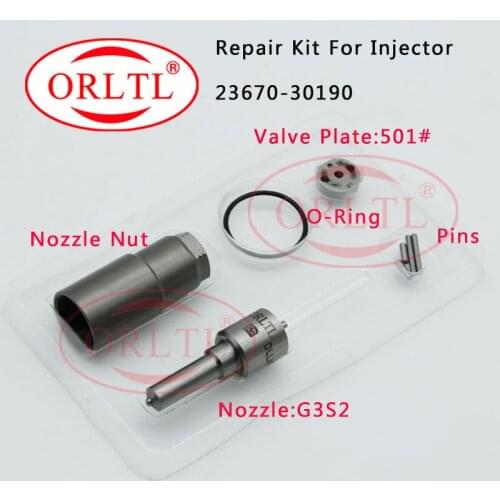 Diesel Nozzle G3S2 Control Valve Plate 501# For Common Rail Injector 23670-30190 Toy ota Cruiser Prado Fortuner Prado 01-10