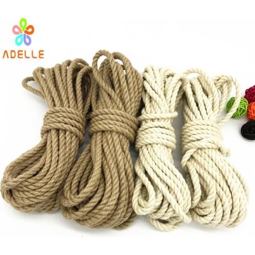 2 colors Jute Twine rope 6mm*9yard Natural twine Strong Bondage Shibari Toys Home Decoration free shipping High Quality 2 pieces